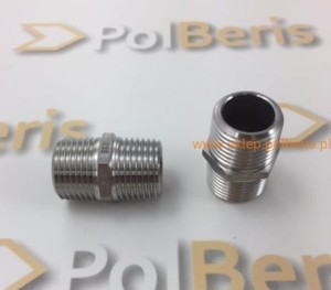 Nypel 1/2'' BSP PN50 stal nierdzewna 316 adapter złączka G1/2'' 1.4408