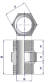 Nipple 1/2'' NPT stainless 316L 206bar