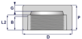 Cap 1 1/4'' NPT A105 3000lbs