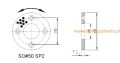 Podkładka ślizgowa SOBW 35 z brązu SANKYO 35,2x70x5mm