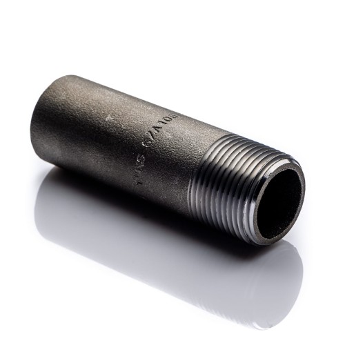 Króciec 1'' NPT gat. A106 Gr. B do spawania gwintowany jednostronnie 100mm rurka gwintowana SAA106 nypel sztucer P265GH K.jpg