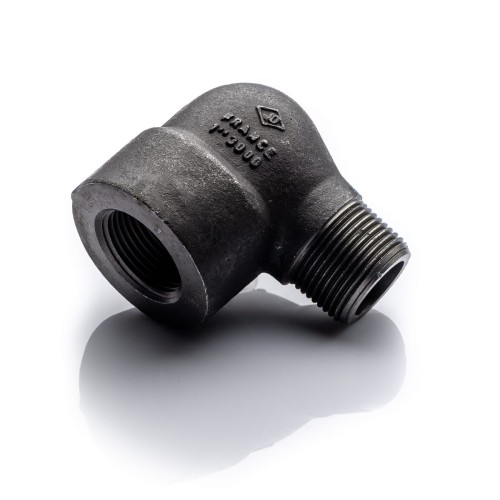 Kolano nyplowe 3/4'' NPT A105 90st. kl.3000 DN25 P245GH P285GH do spawania 3M wkrętno nakrętne street elbow str-elbow MF.jpg