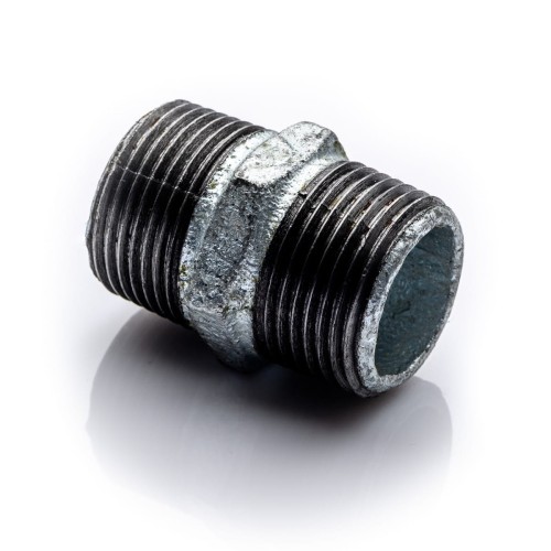 Nypel 1/4'' żeliwny ocynkowany adapter wkrętny równoprzelotowy GZGZ.jpg