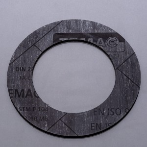 Uszczelka DN80 PN10-40 TEMACARB TEMAC +250 stop. C kołnierzowa płaska IBC bez otworów EN1514-1 