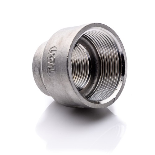 Coupling 1 1/2'' x 1'' stainless steel 316 BSP