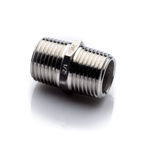 Stainless nipple 1 1/4'' 316