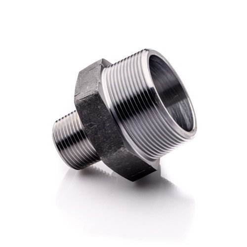 Nypel redukcyjny 1 1/4''-1 12'' NPT 6-kątny klasa 3000 A105 złączka adapter stalowy wysokociśnieniowy do wysokich temperatur HEX Nipple kotłowy P245GH P265GH P285GH 3/2 54 114.jpg