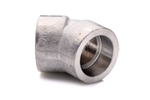 Elbow 1'' socket weld 304L cl.3000 45 degrees