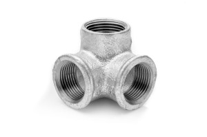 Trójnik narożny 1/2'' żeliwny ocynkowany kątowy