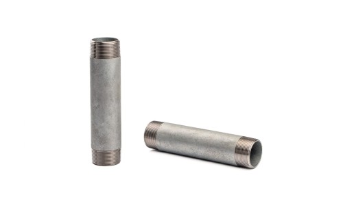 Króciec stalowy 1 12'' 200mm gwintowany ocynk HDG.jpg