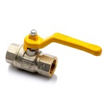 Ball valve 1/4" for gas brass