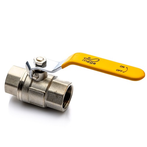 Zawór kulowy 1/2" gaz -20 - +60 stop. C. mosiądz dźwignia gwinty wewnętrzne