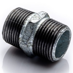 Nipple 1 1/4" galvanized cast iron