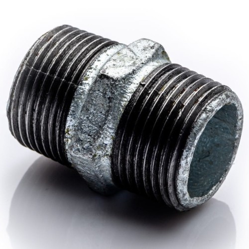 Nypel 1/4'' żeliwny ocynkowany adapter wkrętny równoprzelotowy GZGZ.jpg