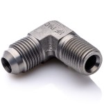 Kolano 1/4'' NPT -  9/16'' JIC stalowe nyplowe 