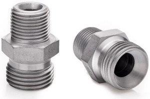 Steel nipple 3/8'' NPT- 1/2'' BSP 
