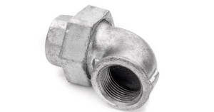 Angle union 2 1/2'' galvanized cast iron F-F