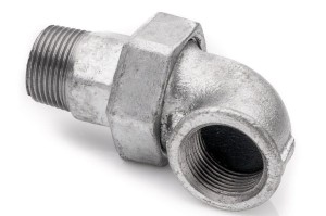 Angle union 1/2'' galvanized cast iron F-M