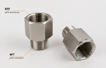Adapter nierdzewny 1/2'' NPT GZ x BSP GW 316 grubościenny