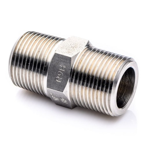 Nypel 1/4'' NPT nierdzewny 316L 206ba