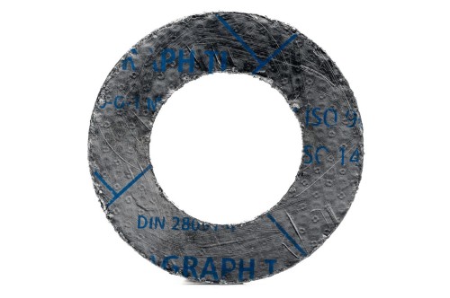 Uszczelka DN25 PN40 gr 2mm grafitowa kołnierzowa płaska IBC bez otworów