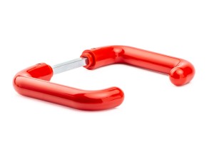 Red door handle