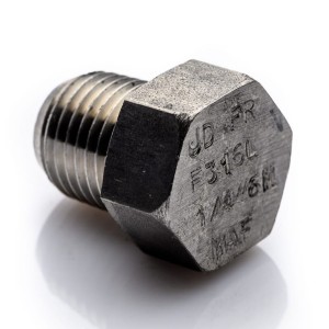 Plug 1/2'' NPT stainless 316L 