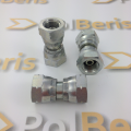 Adapter 1/4''-M18x1,5 GW/GW złącze przyłącze  gwinty wewnętrzne stalowy nakrętny AA ciśnieniowy