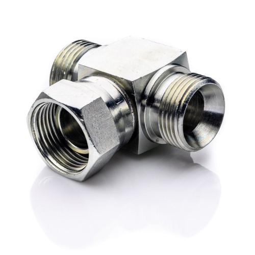 Tee 3/8'' steel male female