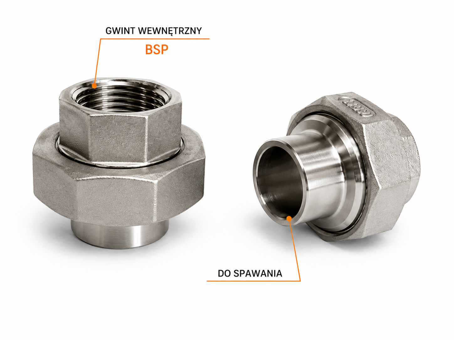 Śrubunek nierdzewny 1/2'' gwint BSP x do spawania