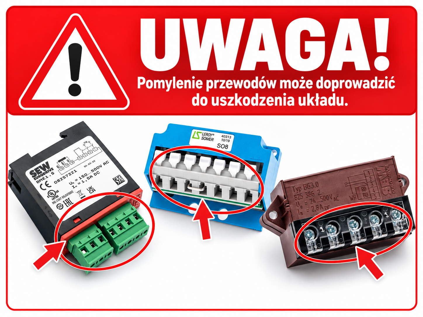 Błędne podłączenie prostownika