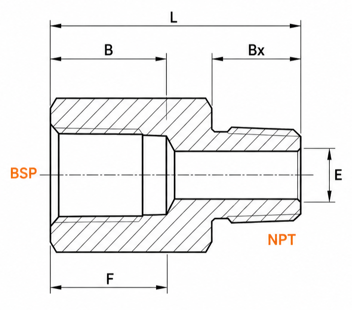 Rysunek adapter grubościenny