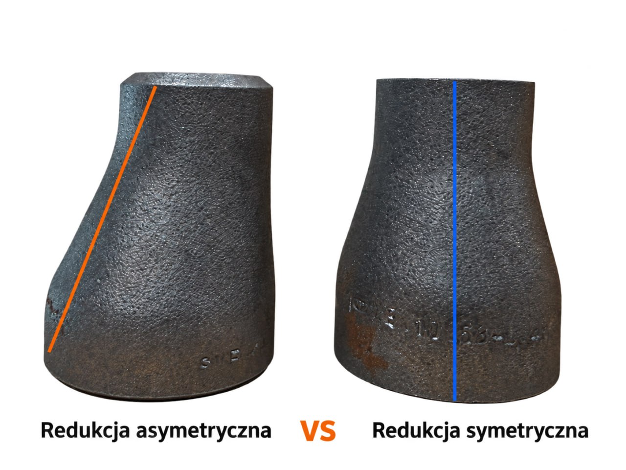 Redukcja stalowa symetryczna i asymetryczna do spawania – czym się różnią i jak je montować?